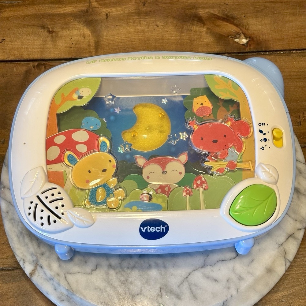 VTech Lil Critters Soothe & Surprise Light Baby Soother Music Tested Works